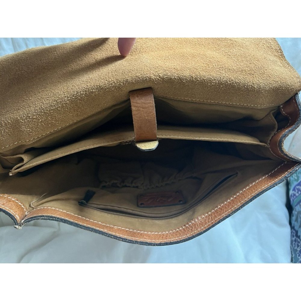 Patricia Nash Satchel Purse Bag Italian Leather Top Handle and Shoulder Strap - Picture 9 of 9